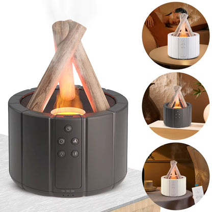 Campfire Aromatherapy Diffuser – Cool Mist Humidifier with Remote Control & Night Light